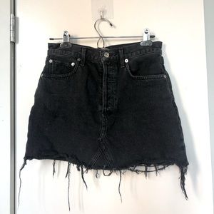 AGOLDE Quinn High Rise Denim Mini Skirt